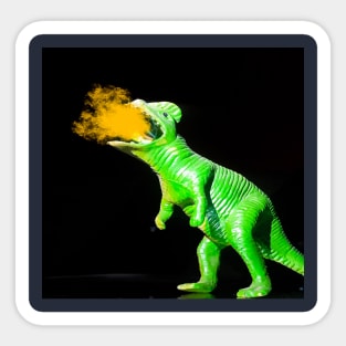 firing dinosaur Sticker